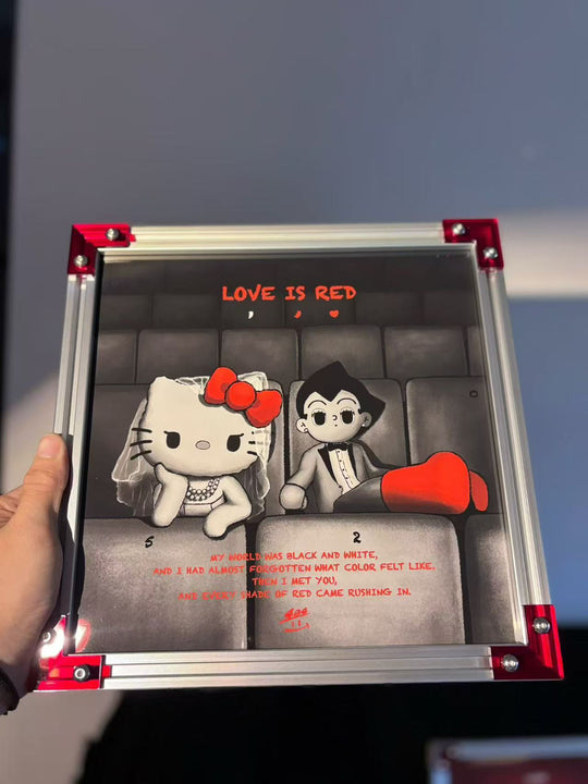 WHEN RED RETURNED framed art print in a hand-assembled aluminum frame